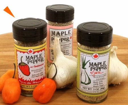 Maple Pepper w/ HABANERO, made with 100% Pure Maple Sugar, 2.6 oz.