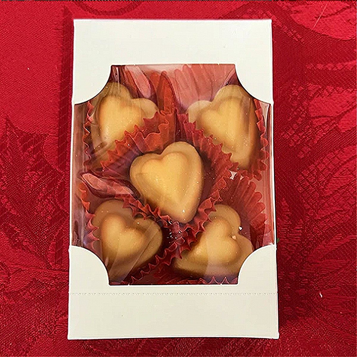 Maple Sugar Candy HEARTS, 5-piece box