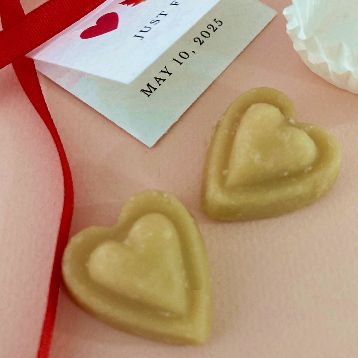 2-pc. Hearts Maple Candy Wedding Favor - TRUE LOVE