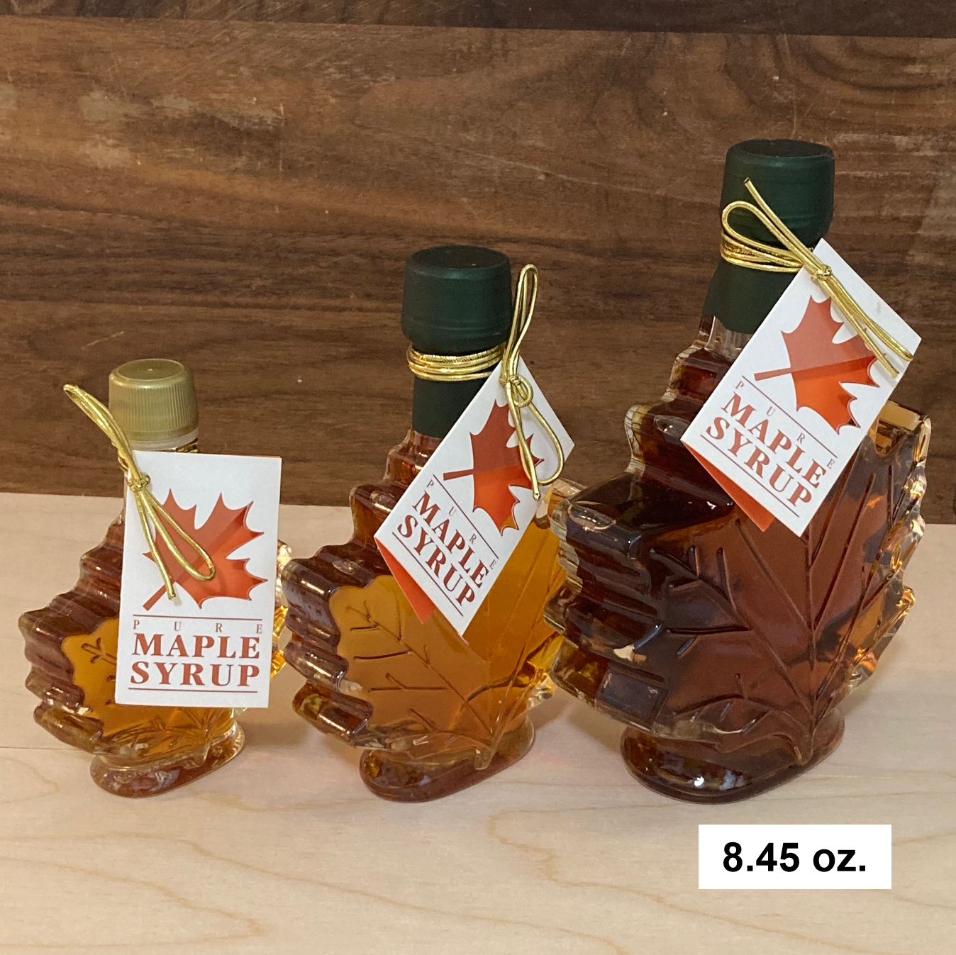 Large Glass Maple Leaf (8.45 oz.) Bottle - Amber Color with Rich Taste