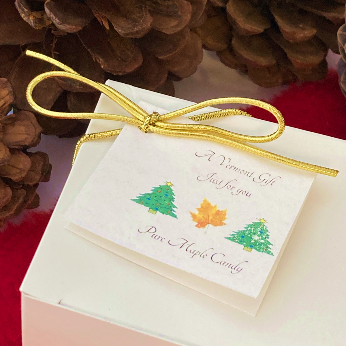 MERRY CHRISTMAS, Pure Vermont Maple Candy Gift Box