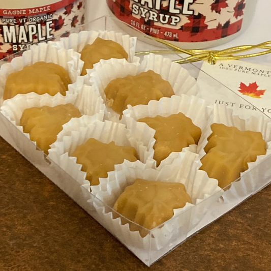 Vermont Maple Sugar Candy LEAFS, 8-pc Gift Box