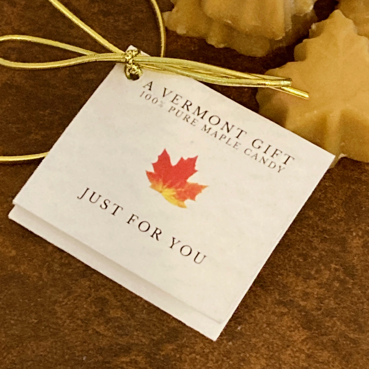 Vermont Maple Sugar Candy LEAFS, 8-pc Gift Box