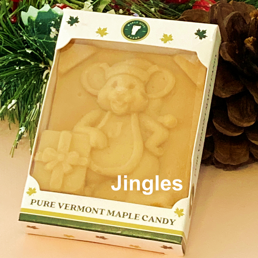 Jingles the CHRISTMAS MOUSE, Large 2.9 oz. Maple Sugar Candy