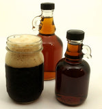 Medium Vermont Maple Syrup Growler, 8.45 oz. glass bottle - Dark Color with Robust Taste
