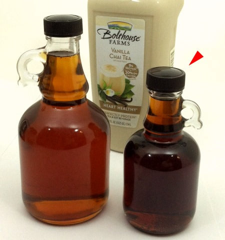 Medium Vermont Maple Syrup Growler, 8.45 oz. glass bottle - Dark Color with Robust Taste