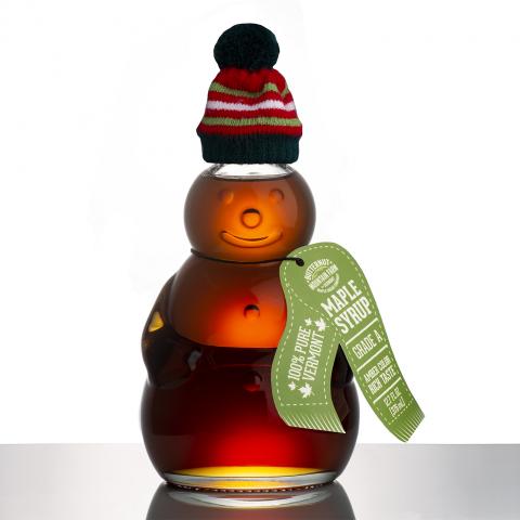 Pure Maple Syrup SNOWMAN Bottle, 12.7 oz. - Limited Edition