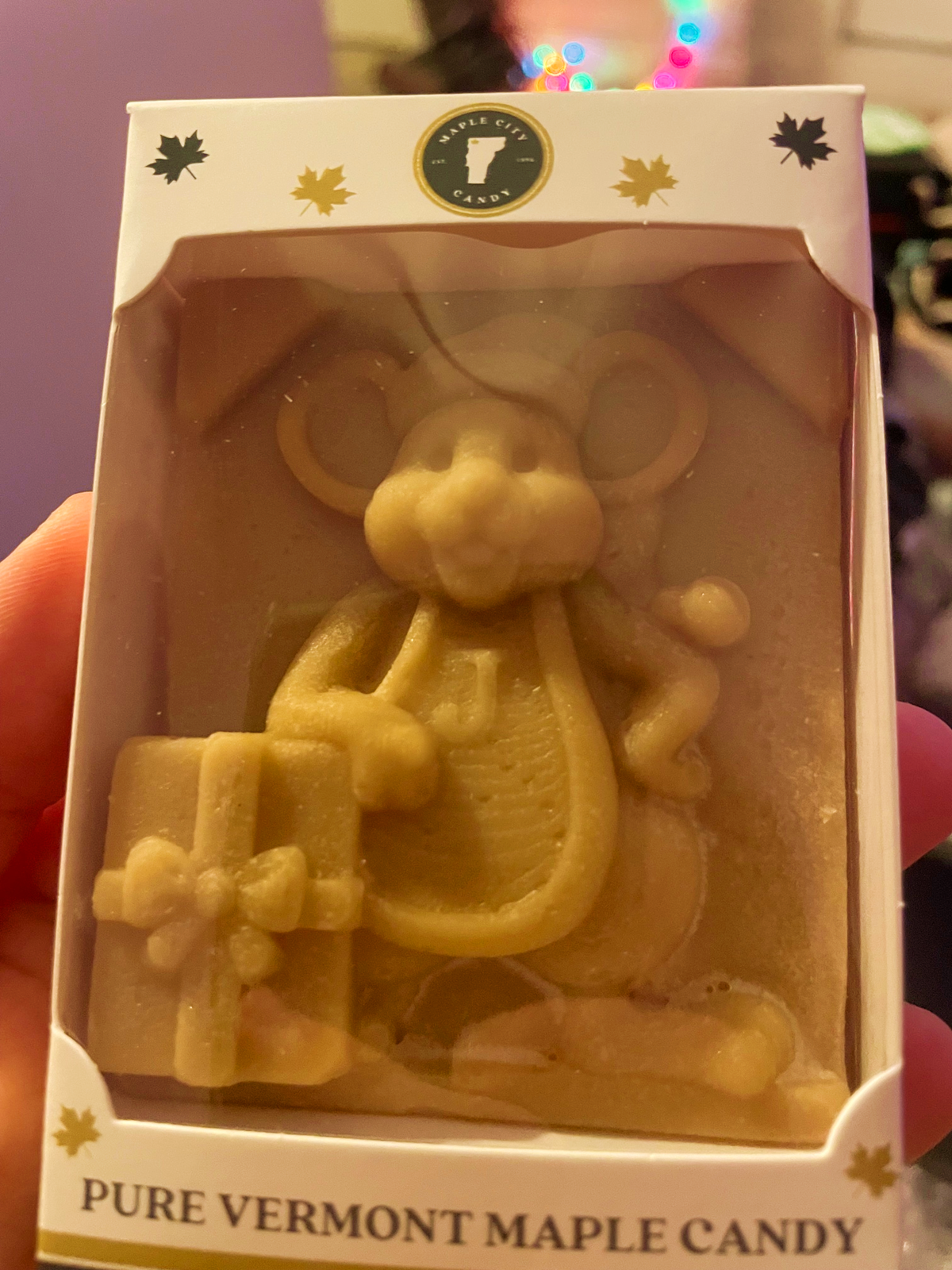 Jingles the CHRISTMAS MOUSE, Large 2.9 oz. Maple Sugar Candy