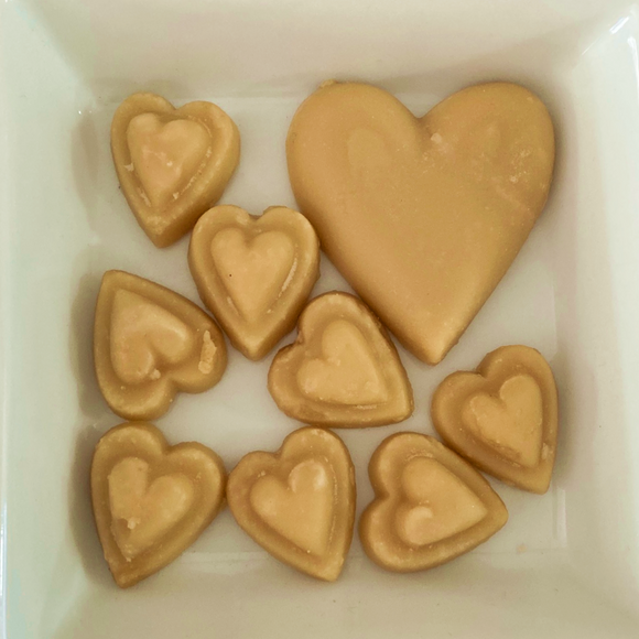 Bulk Pure Maple Sugar Candy Large MAPLE HEART, 1.2 oz. ea.