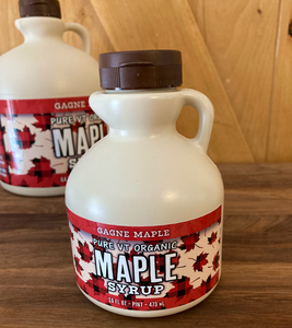 100% Pure ORGANIC Vermont Maple Syrup, Pint Jug (16 oz.)