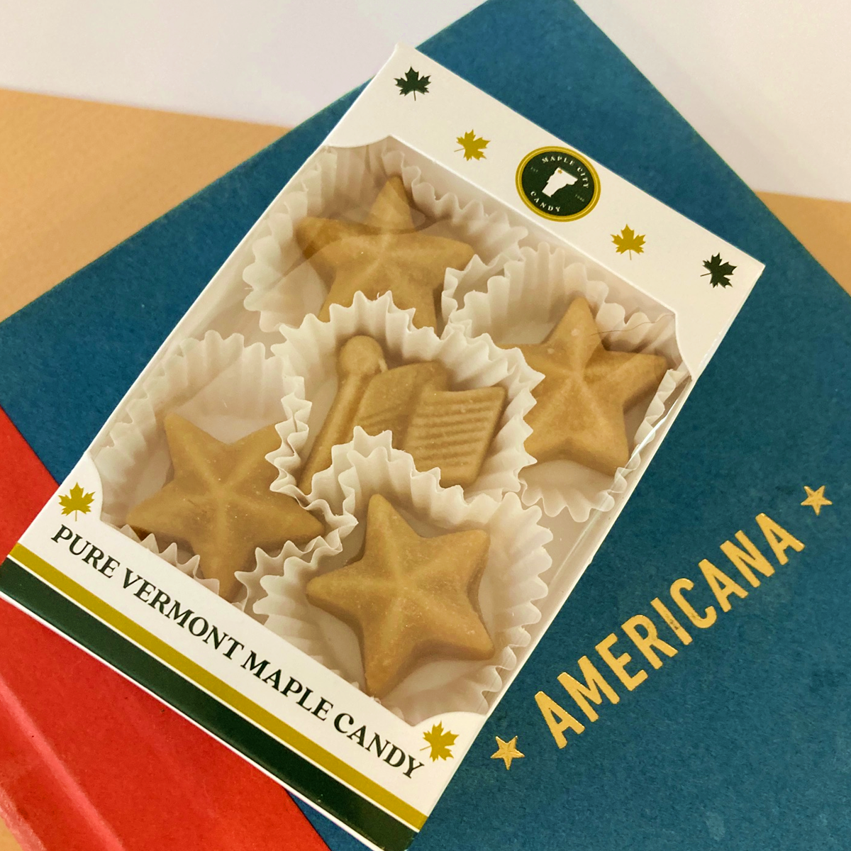 Maple Sugar Candy STARS & STRIPES, 5-piece box