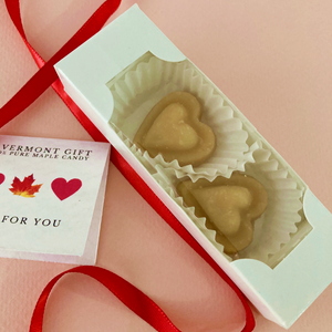 2-pc. Hearts Maple Candy Wedding Favor - TRUE LOVE