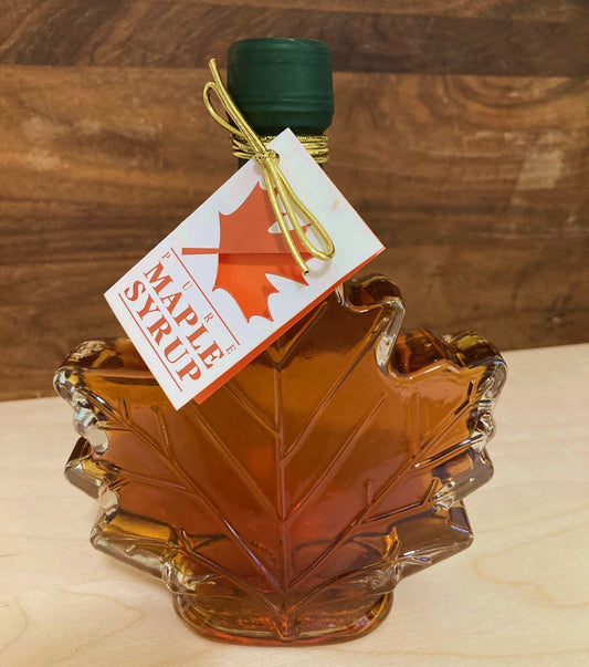 Large Glass Maple Leaf (8.45 oz.) Bottle - Amber Color with Rich Taste