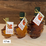 Small Glass Maple Leaf (1.7 oz.) Bottle - Amber Color with Rich Taste