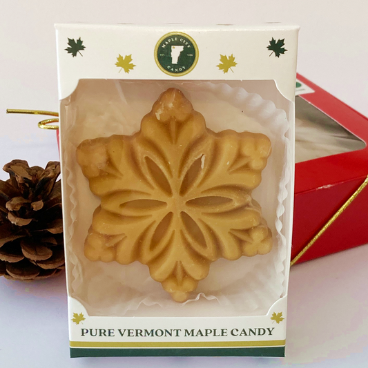 Large 1.5 oz. Maple Sugar Candy Christmas SNOWFLAKE