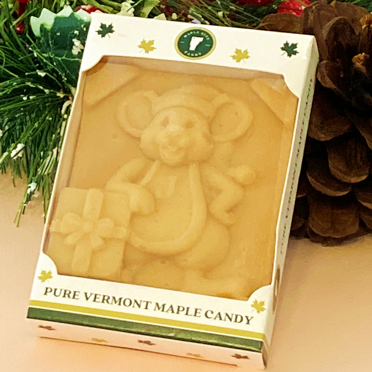 Jingles the CHRISTMAS MOUSE, Large 3 oz. Maple Sugar Candy