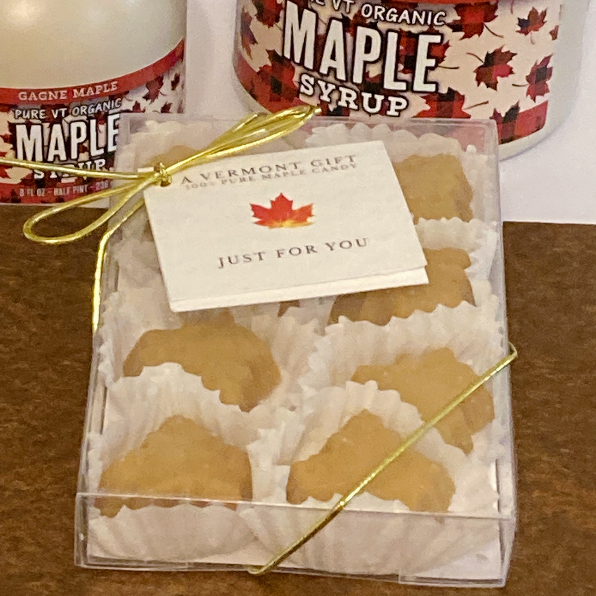 Vermont Maple Sugar Candy LEAFS, 8-pc Gift Box