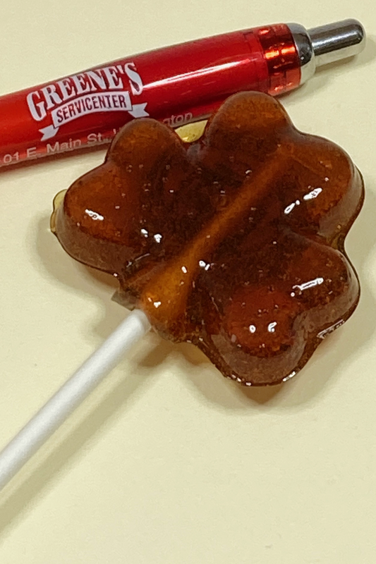 SHAMROCK Hard Maple Candy Lollipop - AUTO DISCOUNT