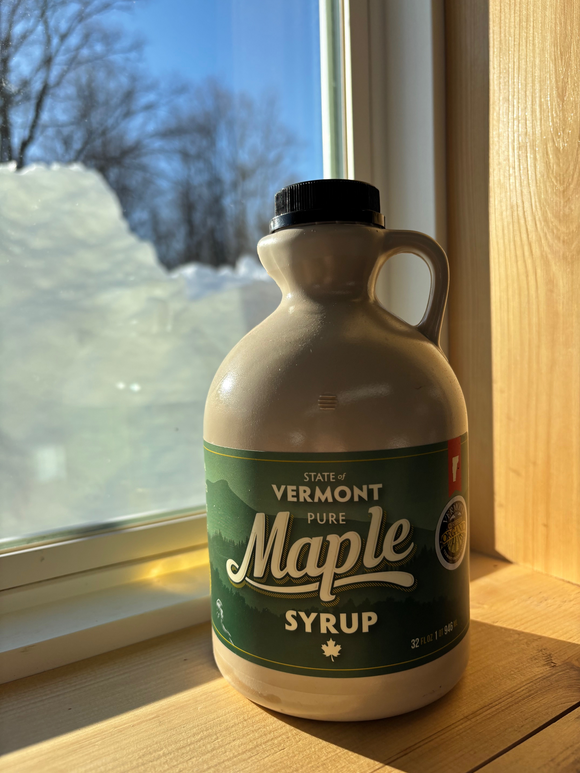 100% Pure ORGANIC Vermont Maple Syrup, Quart Jug (32 oz.)