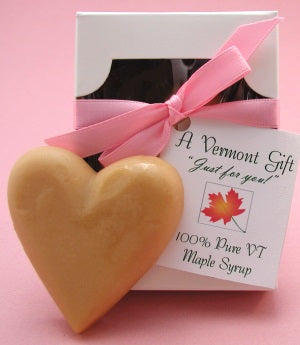 Heart-shaped Vermont Maple Sugar Candy Wedding Favor