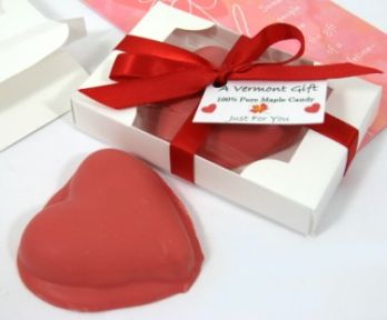 Pink Chocolate Dipped, 1.8 oz. Pure Maple Sugar Candy Heart